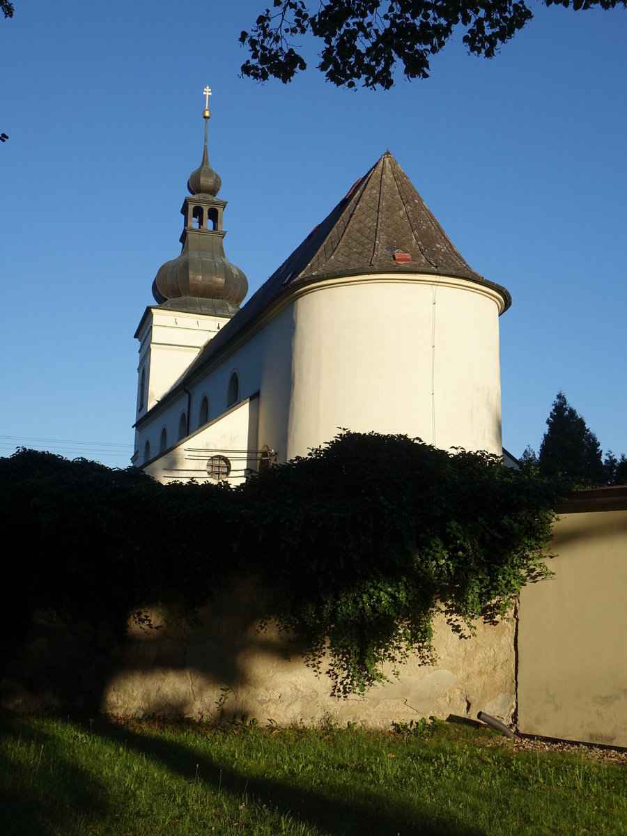 Svitavy / Zwittau, romanische St. gidius Kirche, erbaut im 12. Jahrhundert (01.08.2020)