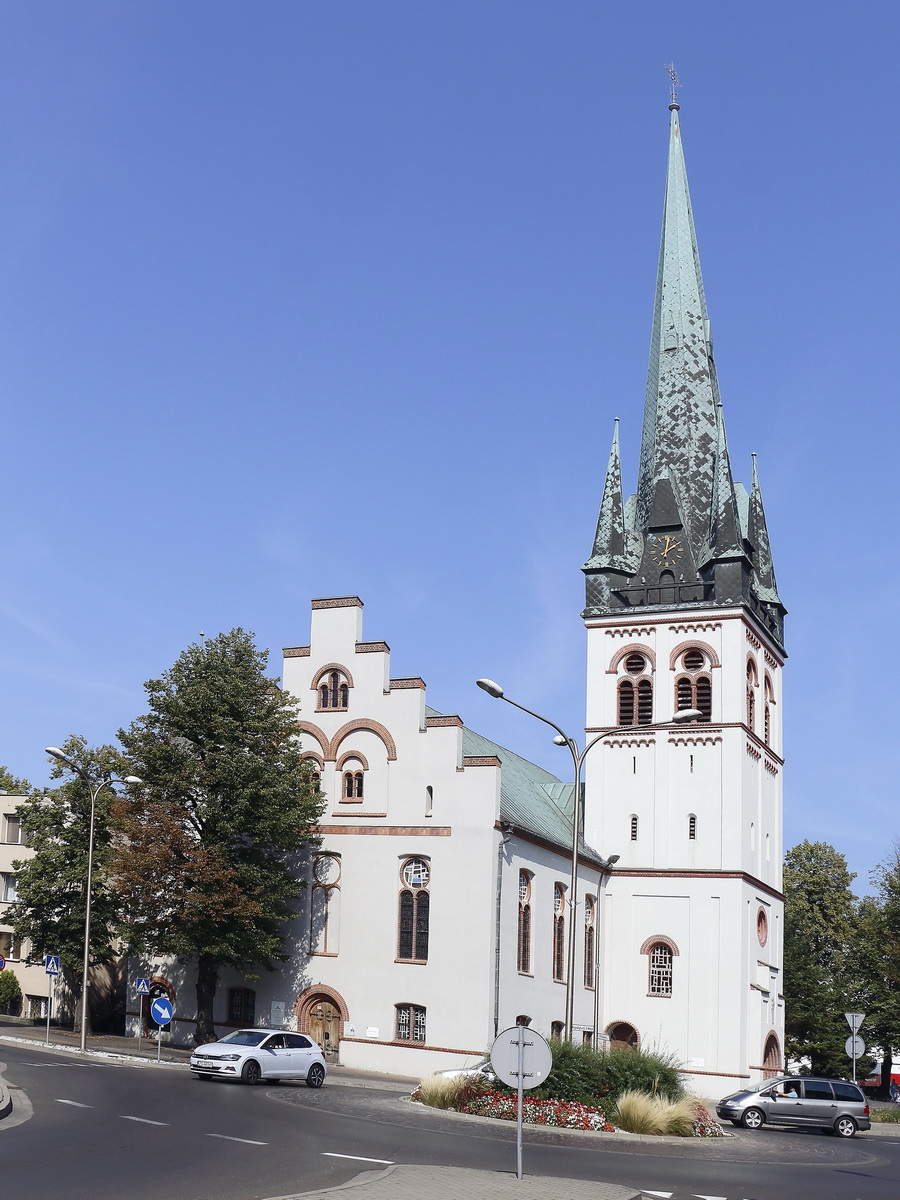 Swinemnde am 31. August 2019, an der Hauptstrae steht die King's Christ Church.