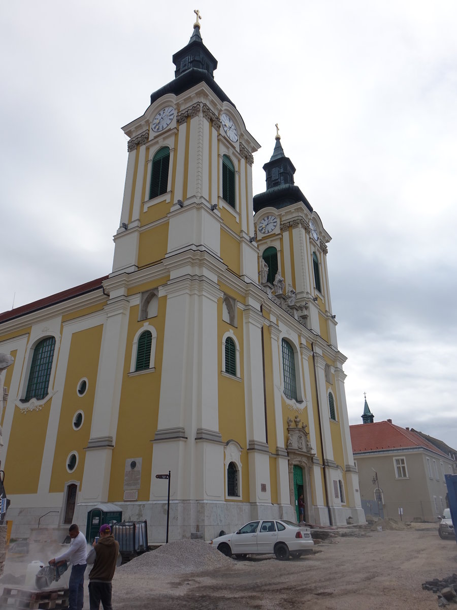 Szkesfehrvr, Dom St. Istvan, erbaut von 1758 bis 1768 durch Martin Grabner (27.08.2018)