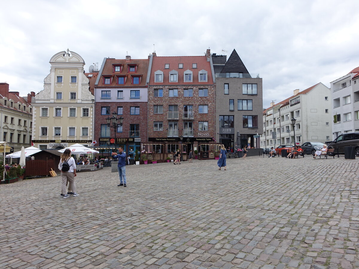 Szczecin / Stettin, Huser am Rynek Sienny (31.07.2021)