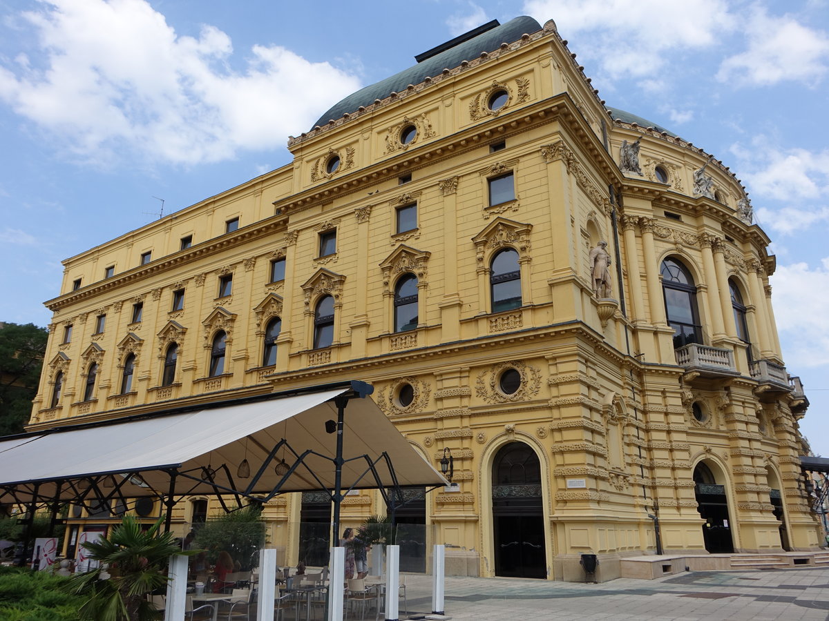 Szeged, neubarockes Nationaltheater, erbaut bis 1883 durch Hermann Helmer und Ferdinand Fellner (24.08.2019)