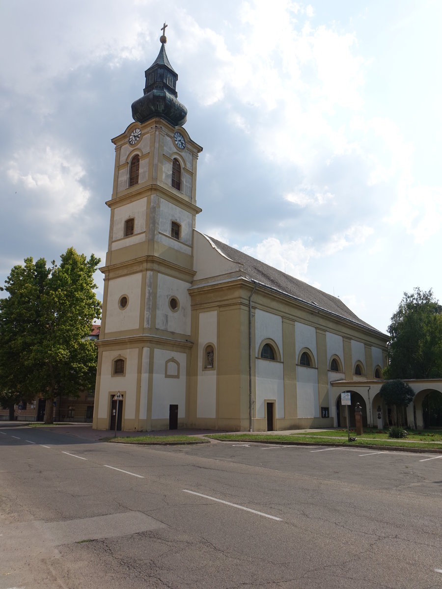 Szentes, Pfarrkirche St. Anna, erbaut von 1843 bis 1847 (24.08.2019)