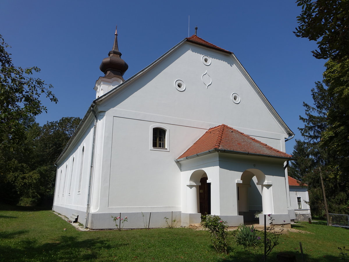 Szentgyörgyvölgy, barocke Ref. Kirche, erbaut von 1762 bis 1793 (29.08.2018)