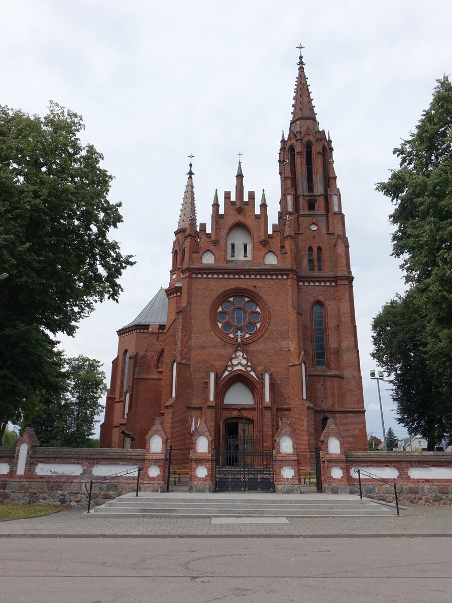 Sztabin, Pfarrkirche St. Jakobus, erbaut von 1905 bis 1910 (04.08.2021)