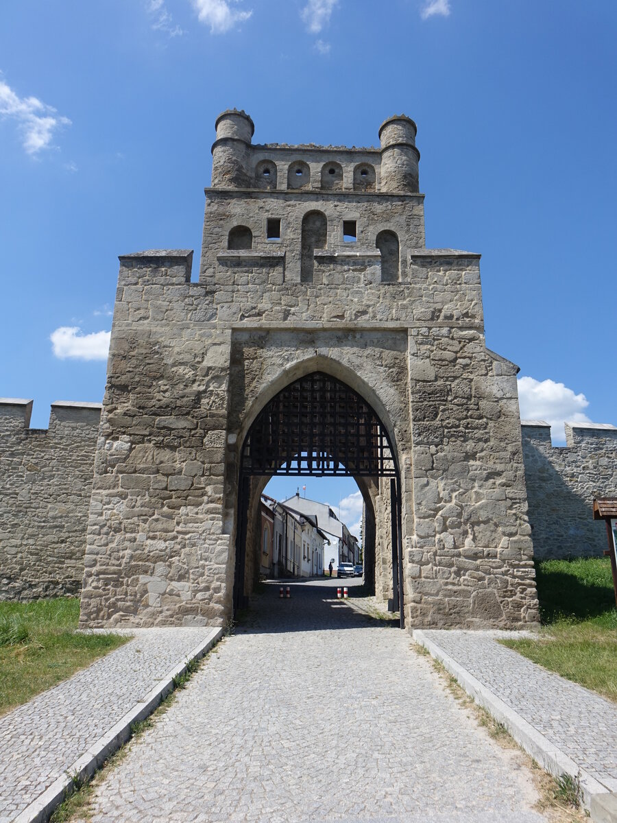 Szydlow, Brama Krakowska oder Krakauer Tor, erbaut im 14. Jahrhundert (18.06.2021)