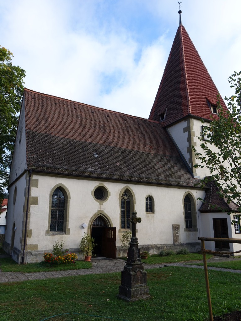 Tferrot, Ev. St. Afra Kirche, erbaut 1491 (06.09.2015)