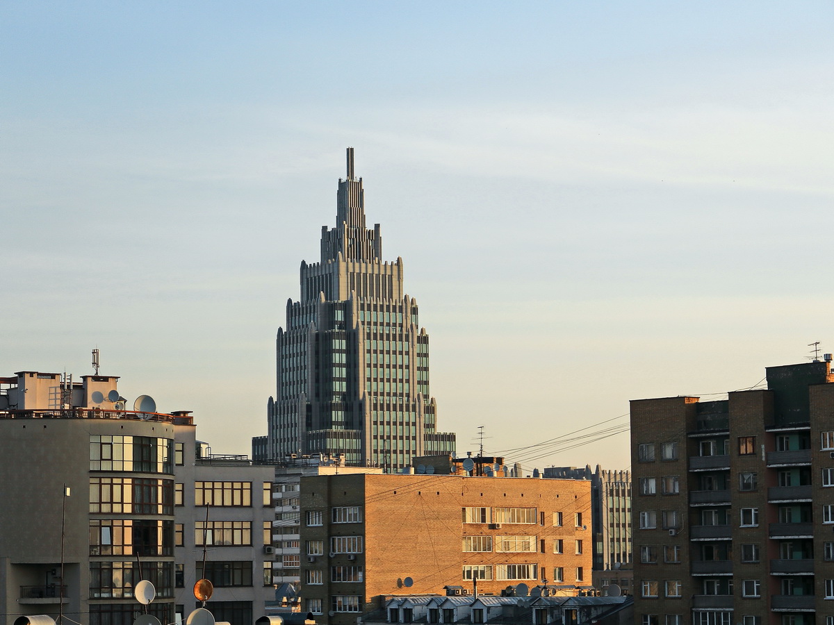 Tagansicht aus dem Hotel  in Richtung City von Moskau am 24. September 2017.