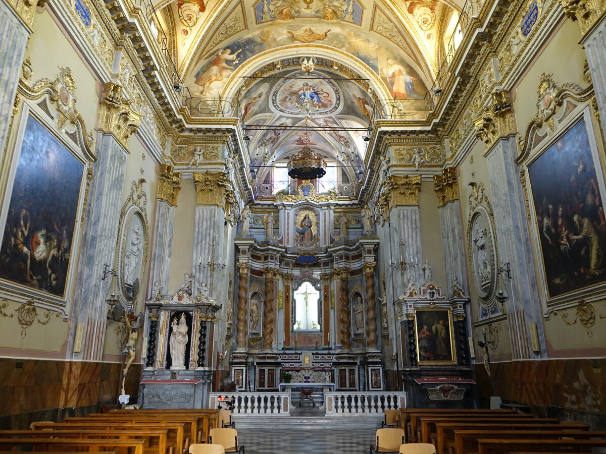 Taggia, Pfarrkirche San Sebastiano, erbaut bis 1644 (03.10.2021)
