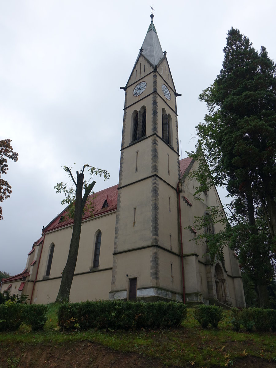 Tanvald / Tannwald, Pfarrkirche Hl. Franz von Assisi, erbaut bis 1900 (28.09.2019)