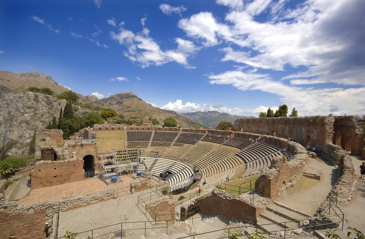 Taormina auf Sizilien. Aufnahmedatum: 1. Juli 2013