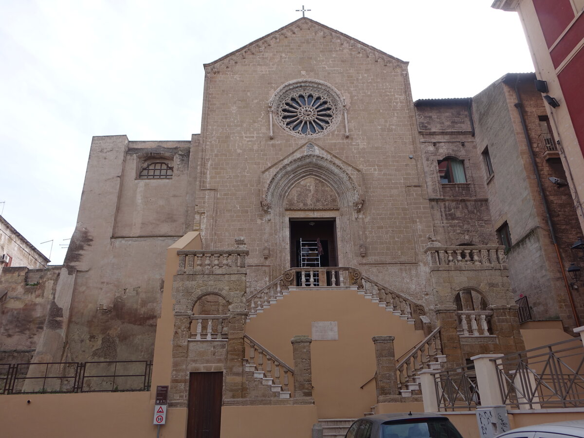 Taranto, Klosterkirche San Domenico, erbaut im 14. Jahrhundert (01.03.2023)