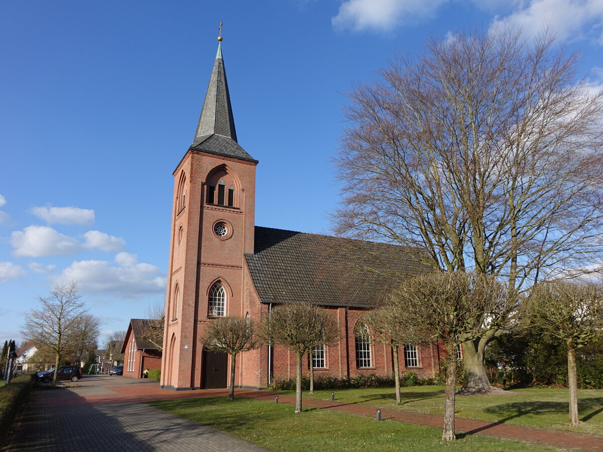 Tarmstedt, evangelische Salemskirche, erbaut von 1892 bis 1893 (27.03.2026)