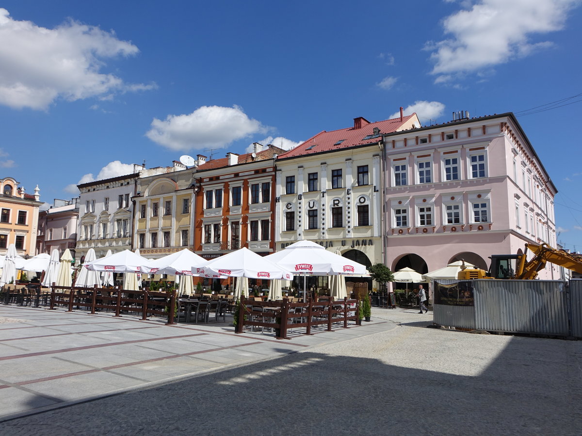 Tarnow, historische Brgerhuser am Rynek Platz (03.09.2020)