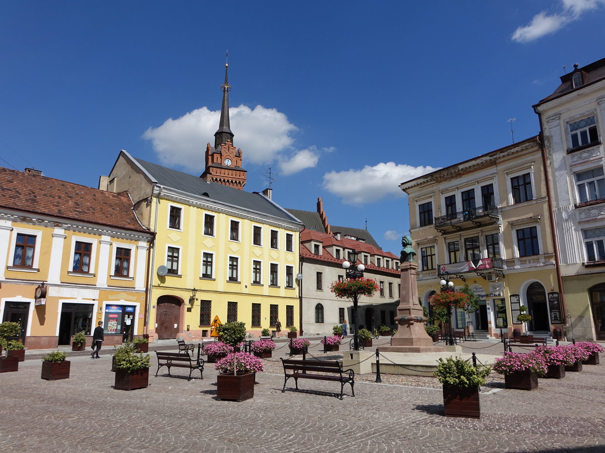 Tarnow, historische Gebude am Rynek Platz (03.09.2020)