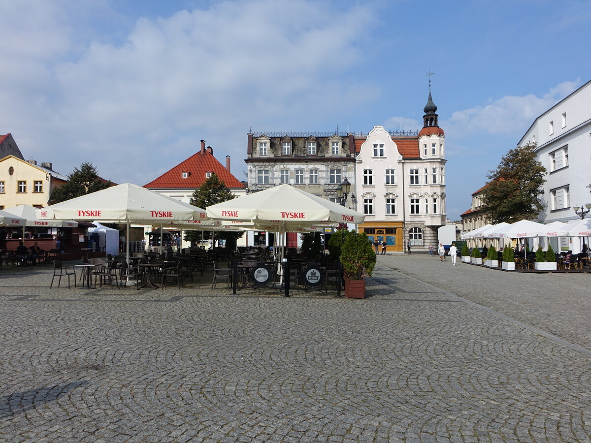 Tarnowskie Gory / Tarnowitz, Huser am Rynek Platz (13.09.2021)