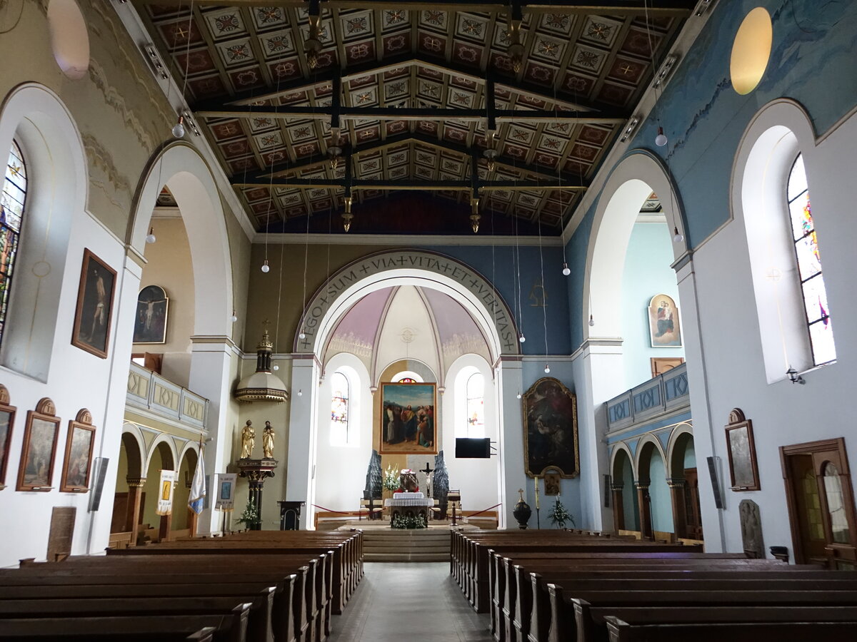 Tarnowskie Gory / Tarnowitz, Innenraum der St. Peter und Paul Kirche, erbaut 1529 (13.09.2021)