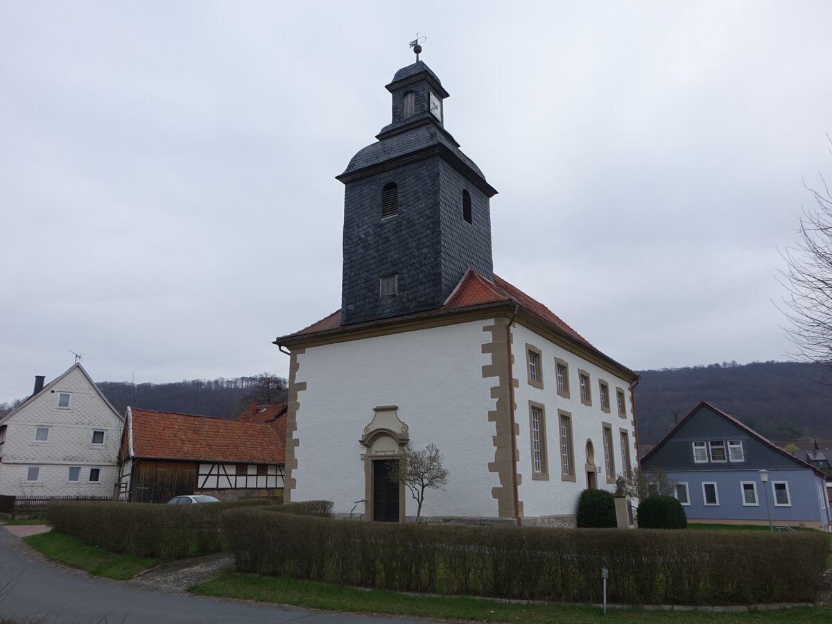 Tastungen, evangelische St. Gallus Kirche, erbaut 1723 (19.03.2024)