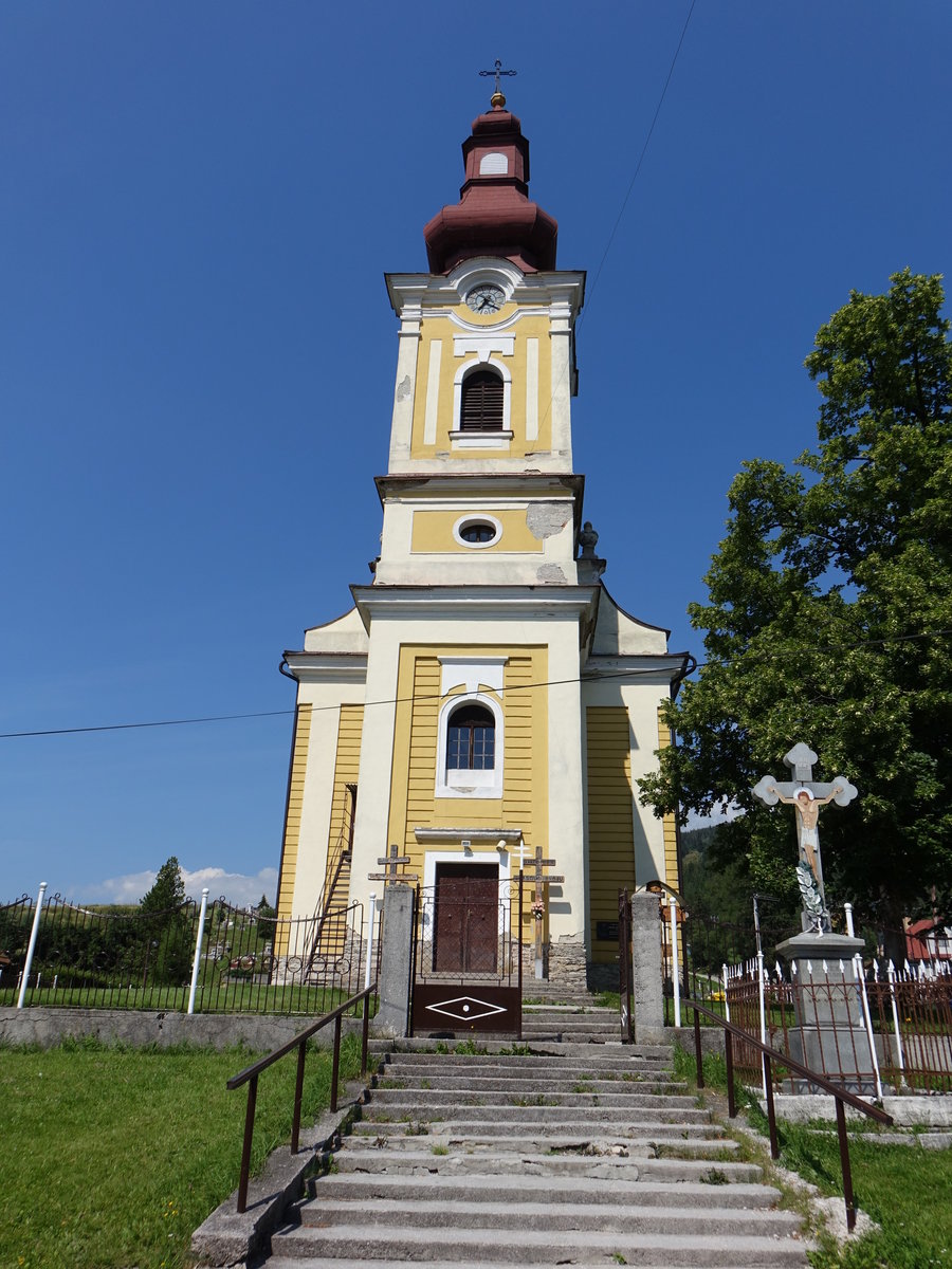 Telgart / Thiergarten, Griechisch-kath. Pfarrkirche Hl. Dreifaltigkeit, erbaut 1784 (07.08.2020)