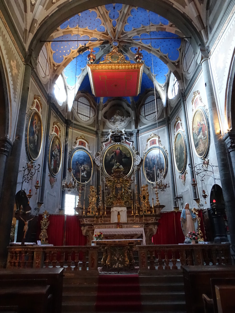 Tende, barocker Chor in der Pfarrkirche Notre-Dame de l’Assomption (27.09.2017)