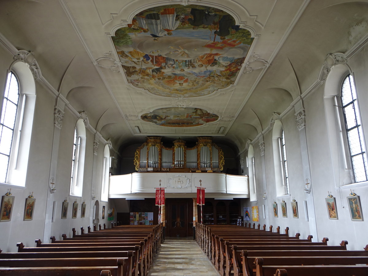 Tengen, Orgelempore in der Pfarrkirche St. Laurentius (25.05.2017)