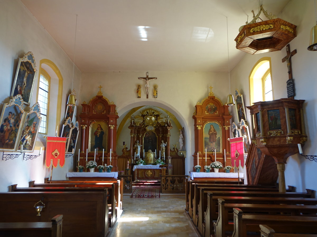 Teuchatz, Innenraum der kath. Pfarrkirche St. Jakobus (13.10.2018)