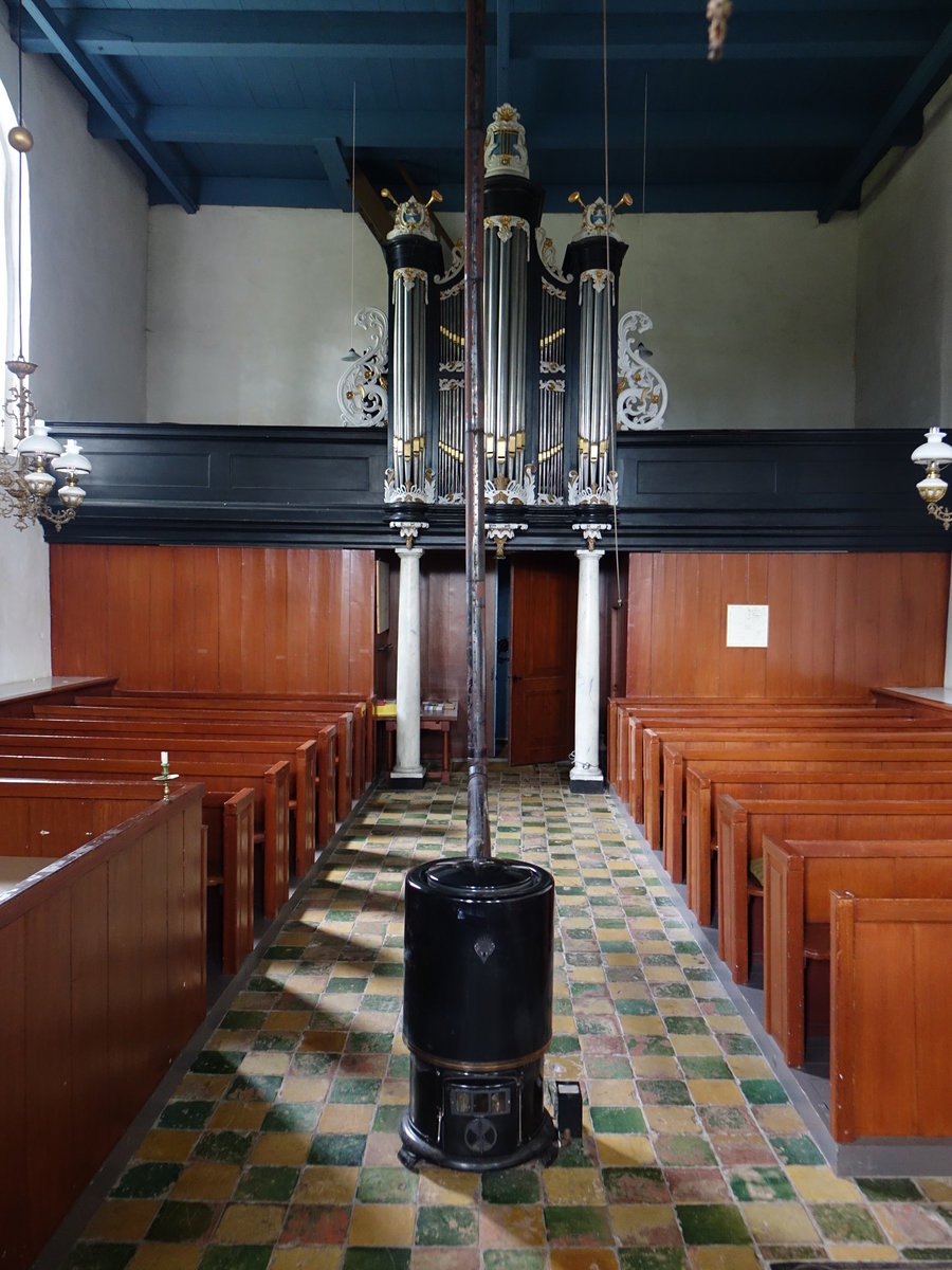 Thesinge, Orgelempore in der ehem. Benediktinerabteikirche Germania (27.07.2017)