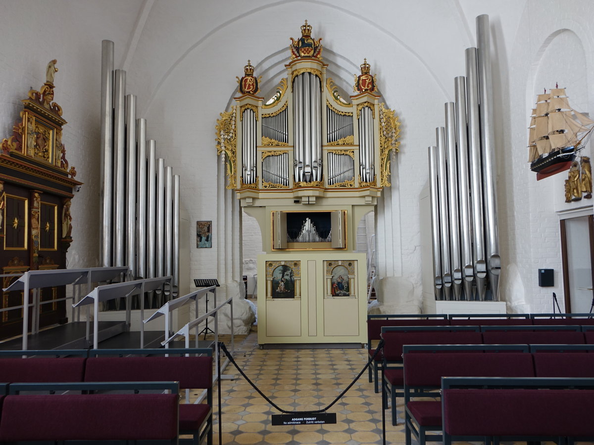Thisted, historische Orgel in der Ev. Kirche, erbaut 1616 (08.06.2018)