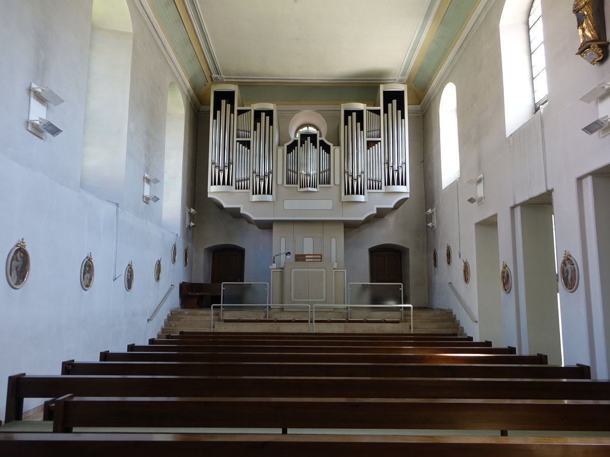 Thundorf, Orgel in der Pfarrkirche St. Laurentius (07.07.2018)