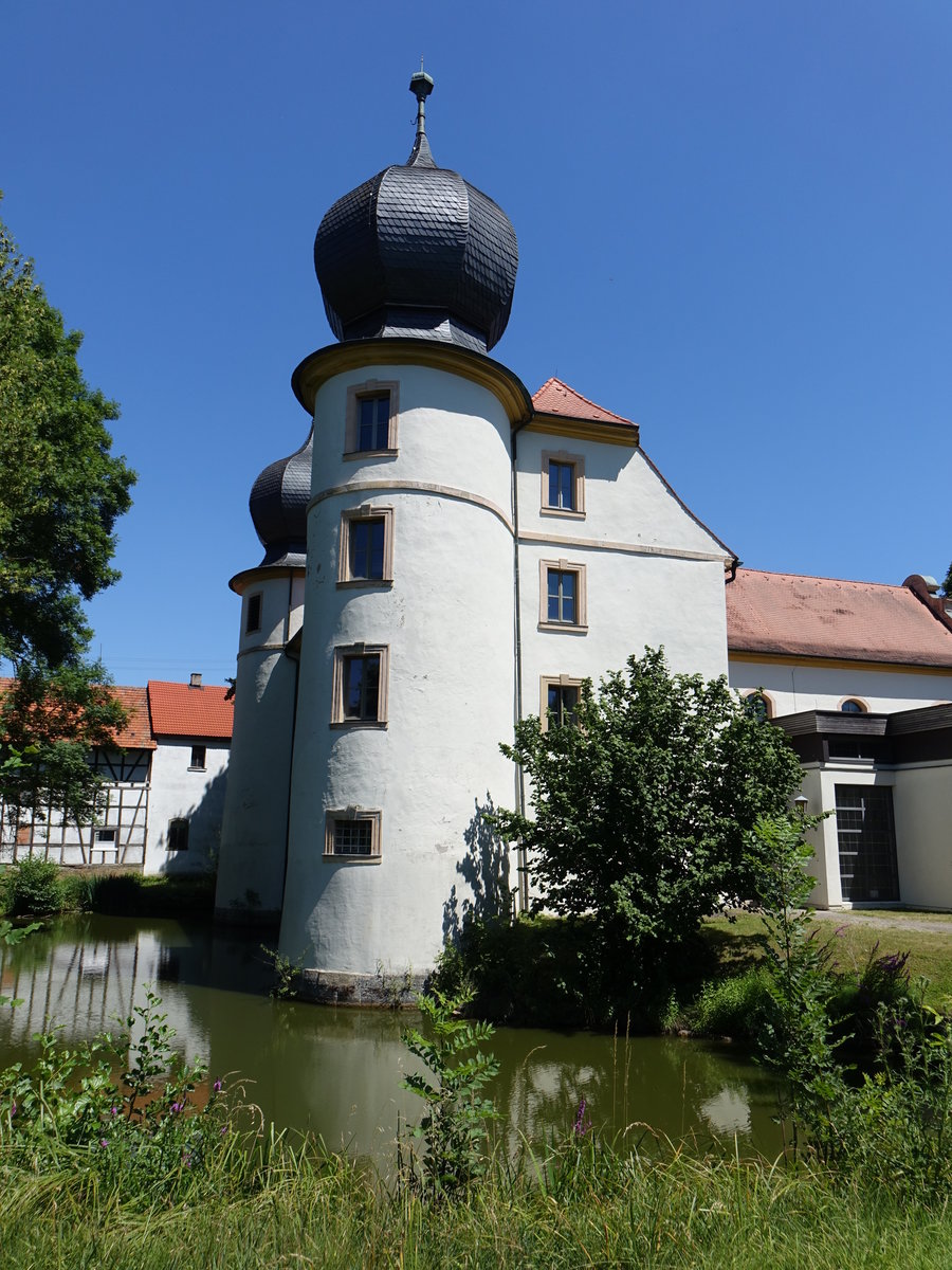 Thundorf, Wasserschloss, erbaut um 1600 durch die Freiherren von Rosenburg (07.07.2018)