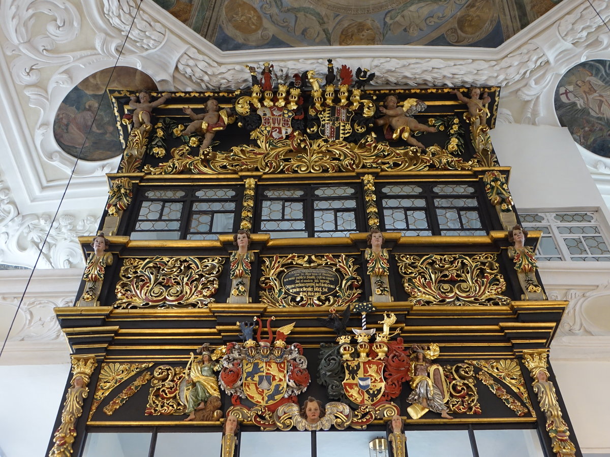 Thurnau, Patronatsloge in der Schlokirche St. Laurentius (16.04.2017)