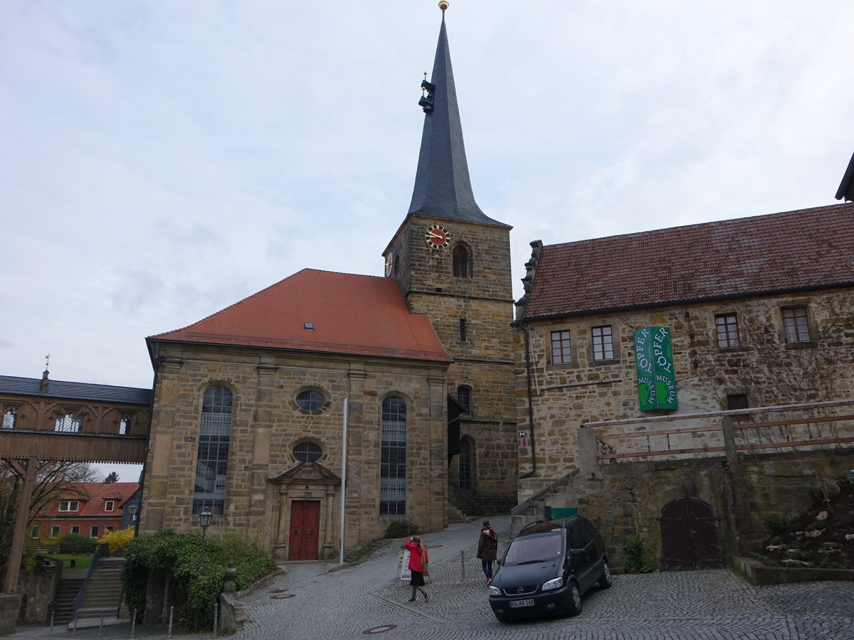 Thurnau, Schlokirche St. Laurentius, erbaut von 1701 bis 1706 (16.04.2017)