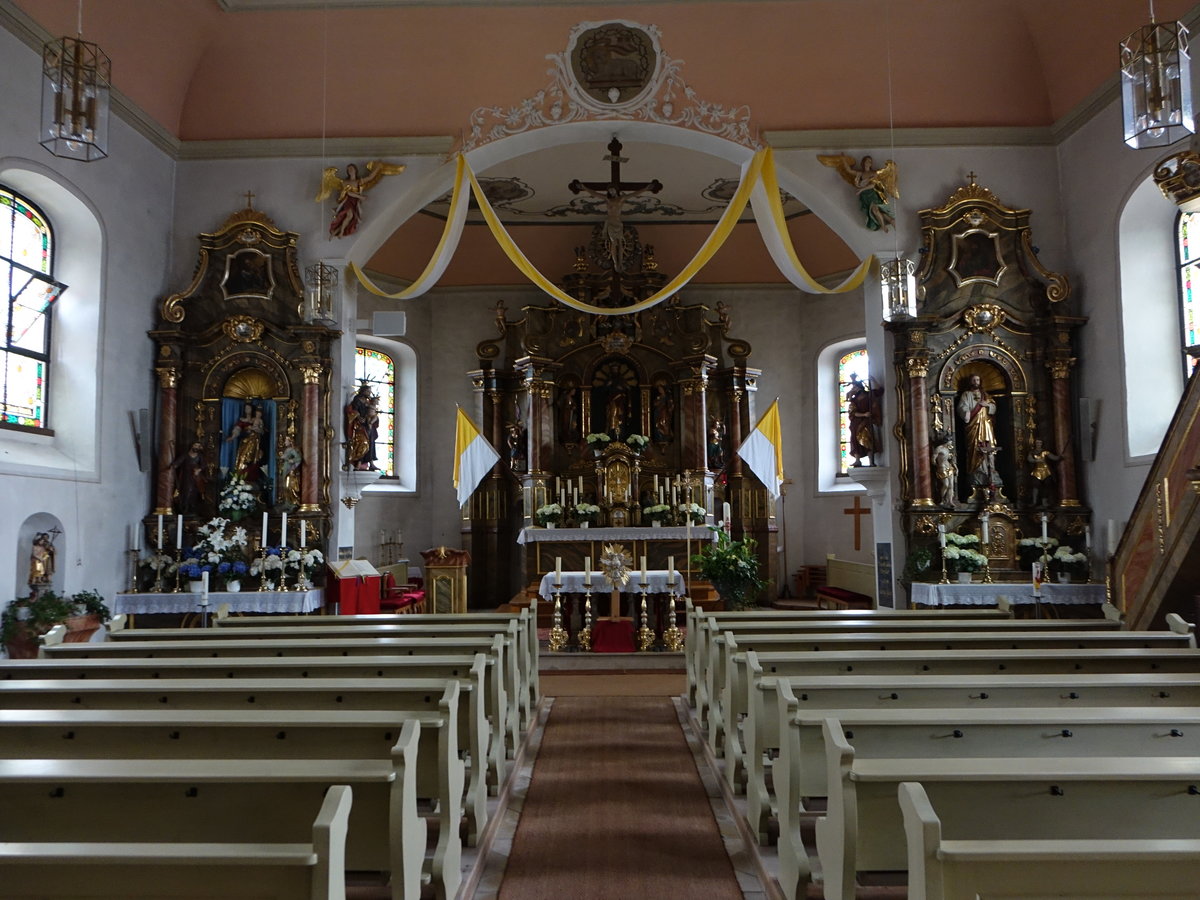 Thurndorf, barocke Ausstattung in der Pfarrkirche St. Jakobus (20.05.2018)