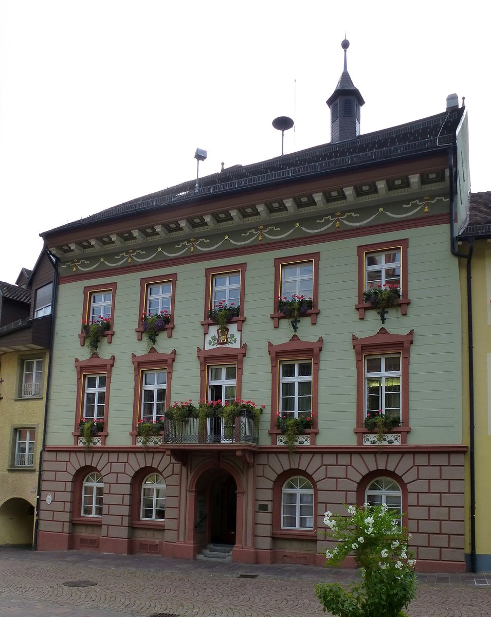 Tiengen am Hochrhein, das Rathaus, erbaut im 16.Jahrhundert, Sept.2015