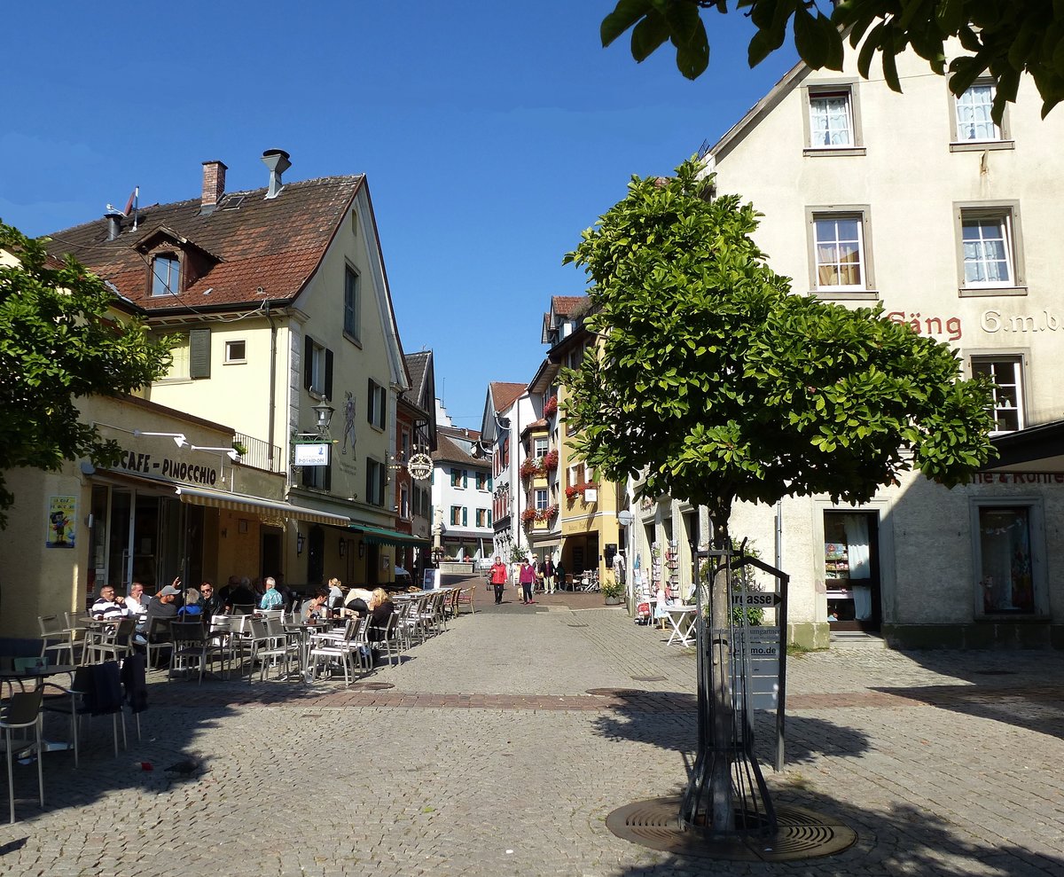 Tiengen, Blick in die Hauptstrae in der Altstadt, Sept.2015 