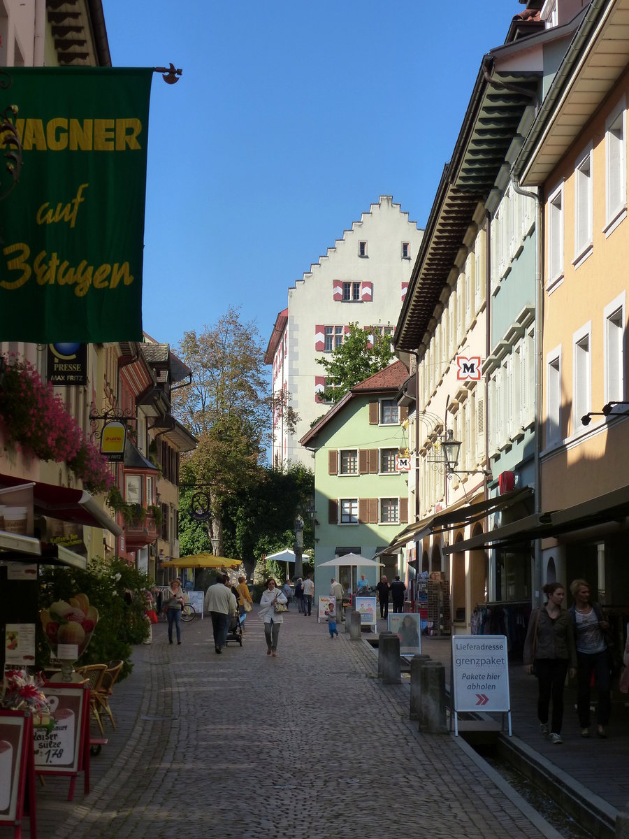 Tiengen, Hauptstrae, mit Blick zum Schlo, Sept.2015