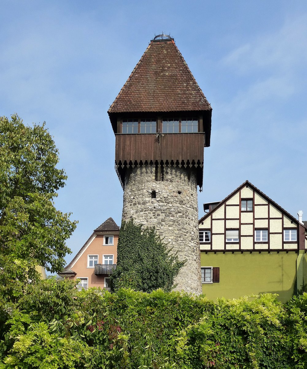 Tiengen, der Storchenturm war Teil der ehemaligen Stadtbefestigung, Sept.2015