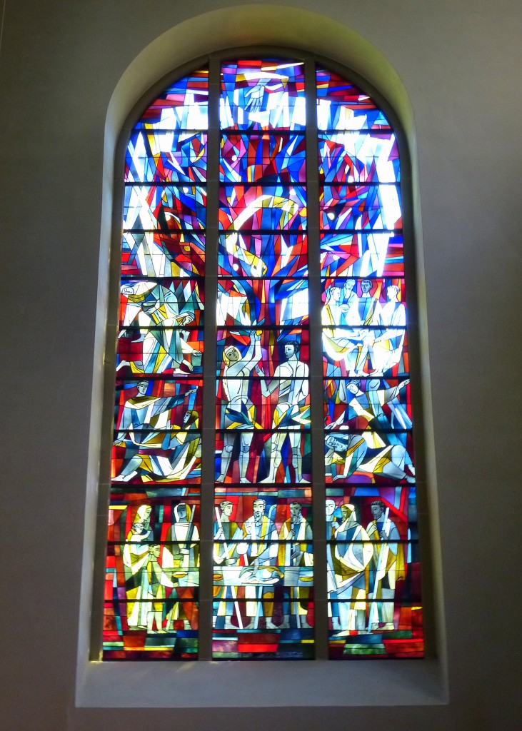 Todtnau, Fenster in der katholischen Pfarrkirche, Aug.2013