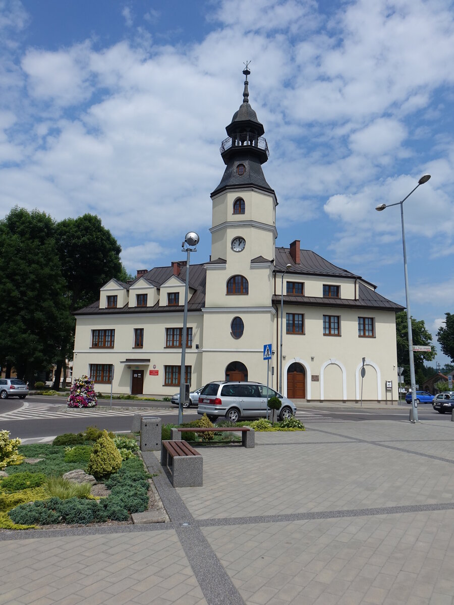 Tomaszow Lubelski, historisches Rathaus am Rynek Platz (16.06.2021)