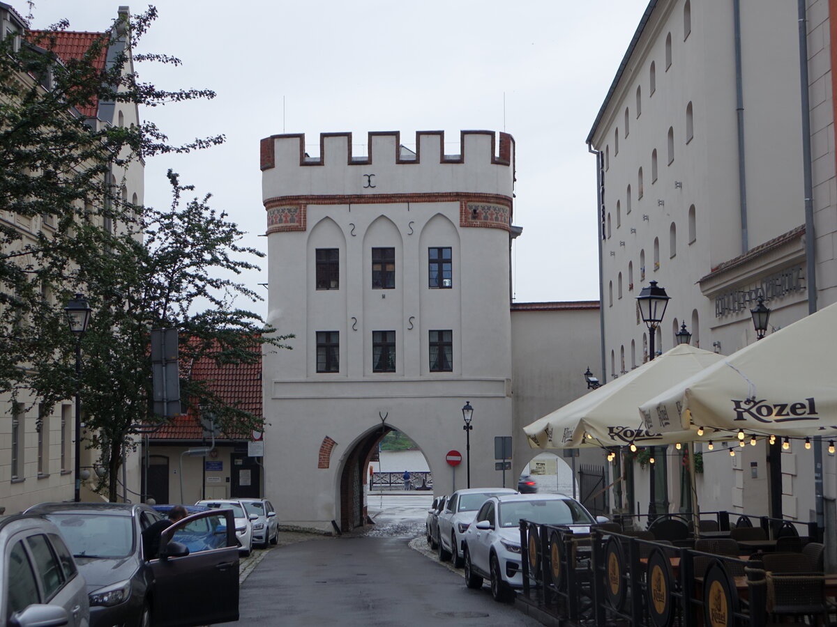 Torun / Thorn, historisches Stadttor in der Mostowa Strae (06.08.2021)