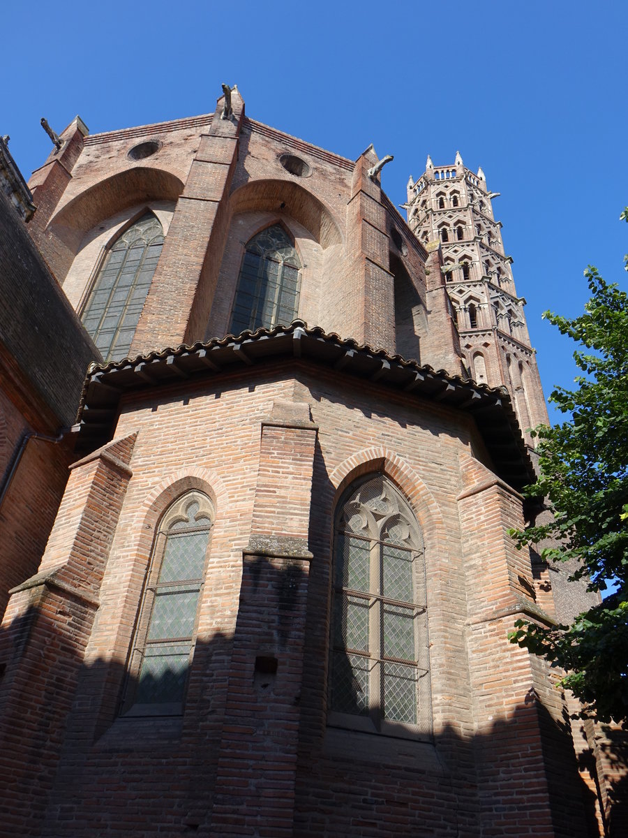 Toulouse, Jacobinerkirche, erbaut im 13. Jahrhundert, Kirchturm von 1294 (29.07.2018)