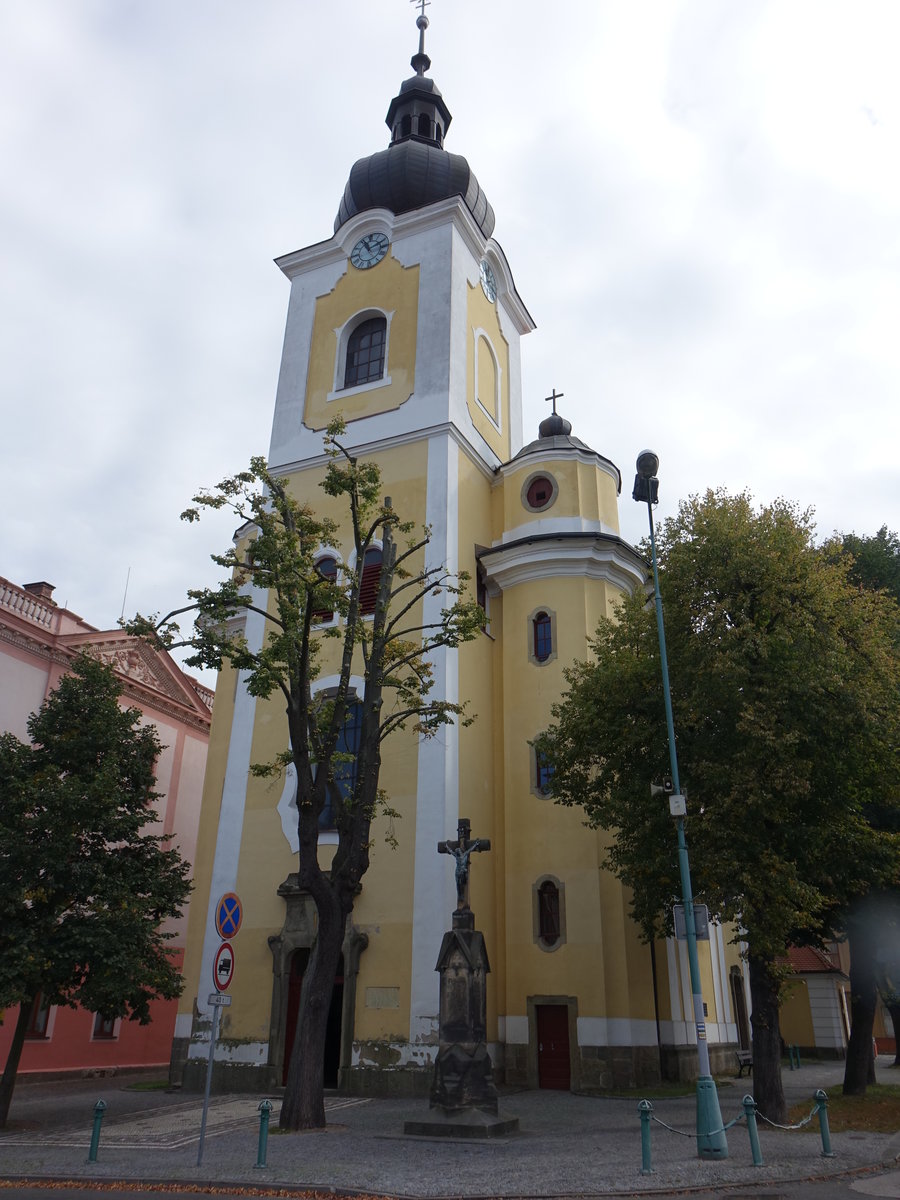 Trebechovice pod Orebem / Hohenbruck, Pfarrkirche St. Andreas, erbaut von 1572 bis 1575 (30.09.2019)