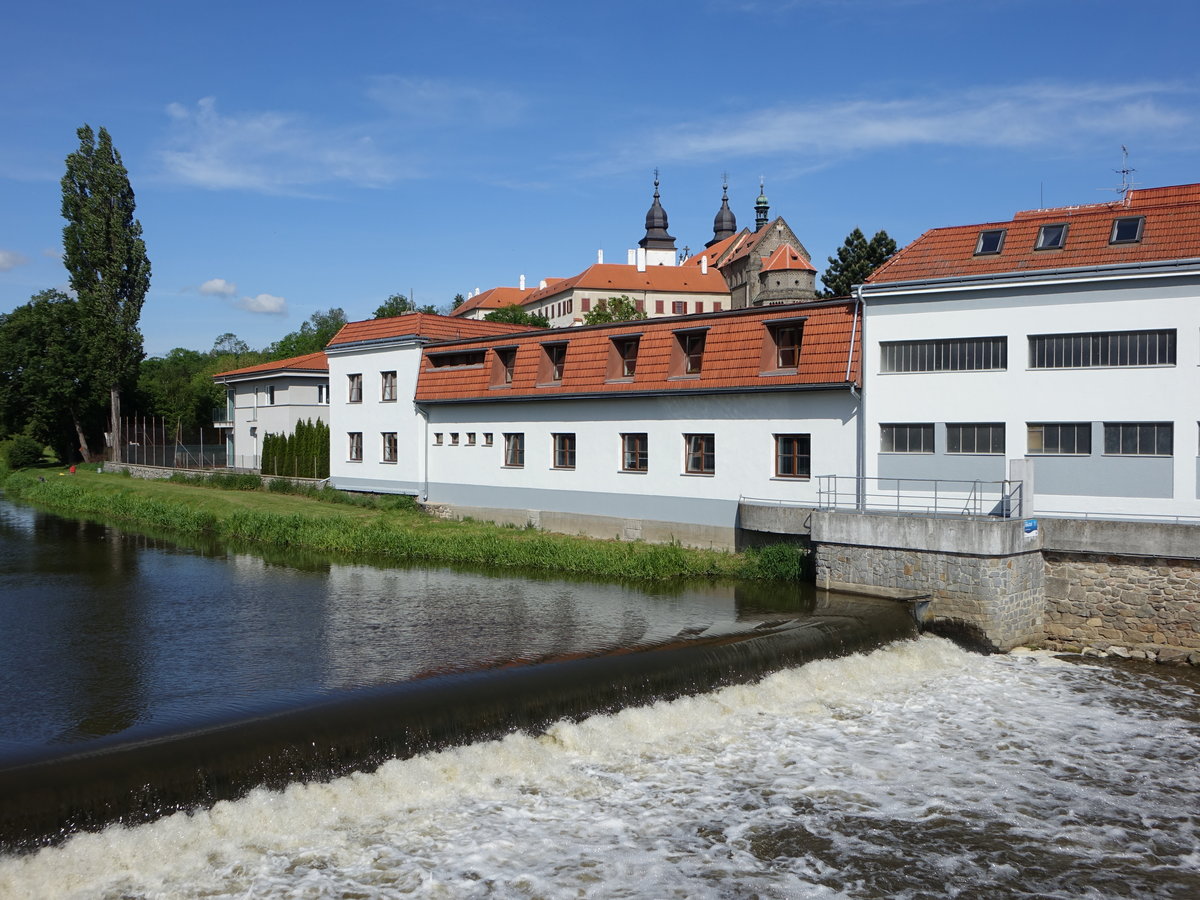 Trebic, Blick auf das Podklasteri Viertel an der Jihlava (30.05.2019)