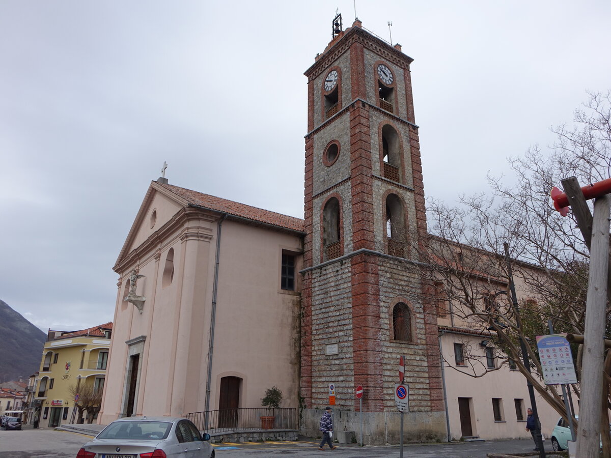 Trecchina, Pfarrkirche San Michele, erbaut von 1840 bis 1878 (28.02.2023)