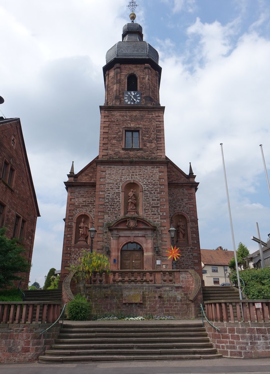 Trennfurt, Pfarrkirche St. Maria Magdalena, erbaut von 1751 bis 1755 (13.05.2018)