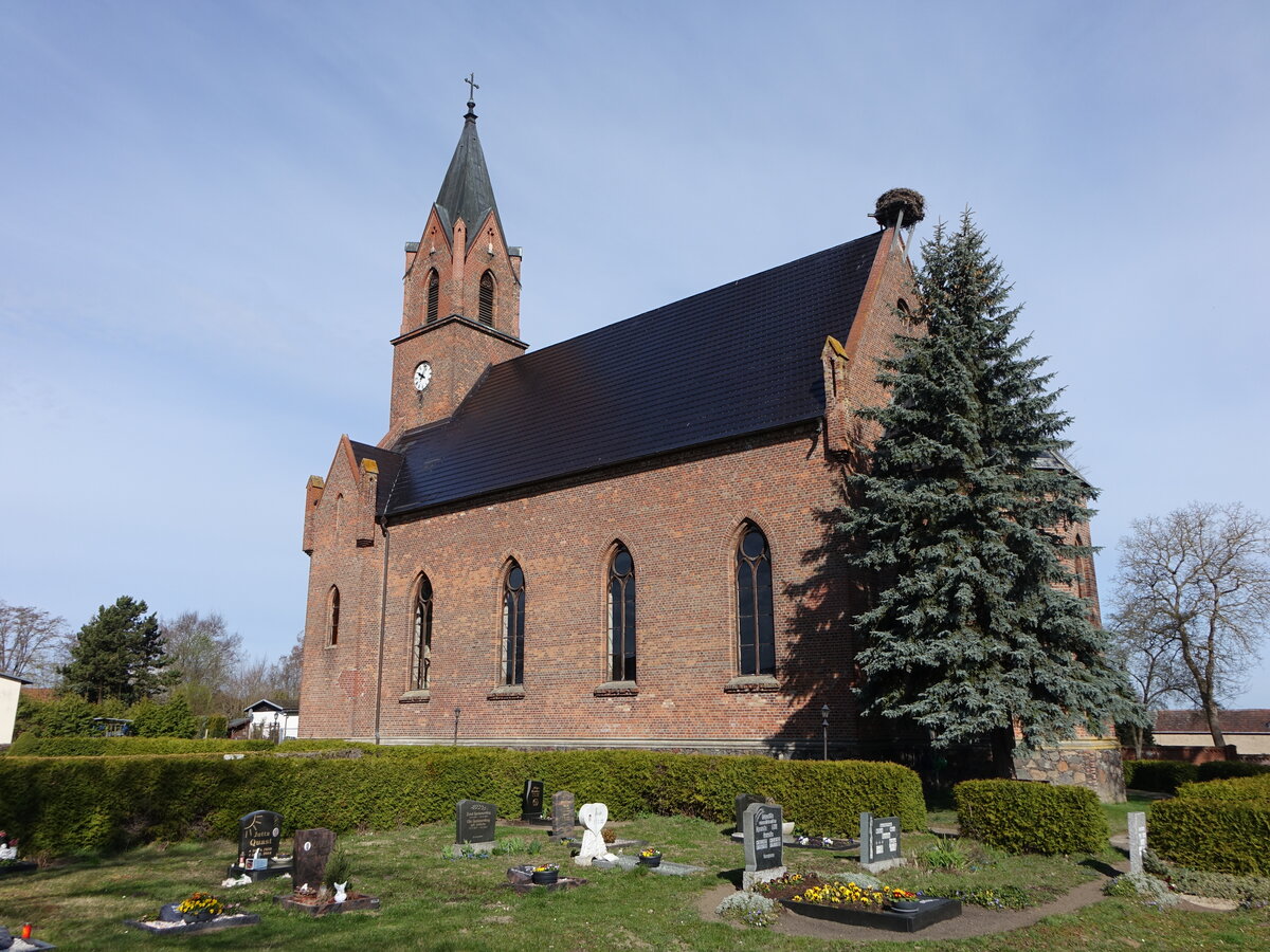 Treplin, evangelische Kirche, erbaut im 19. Jahrhundert (05.04.2026)