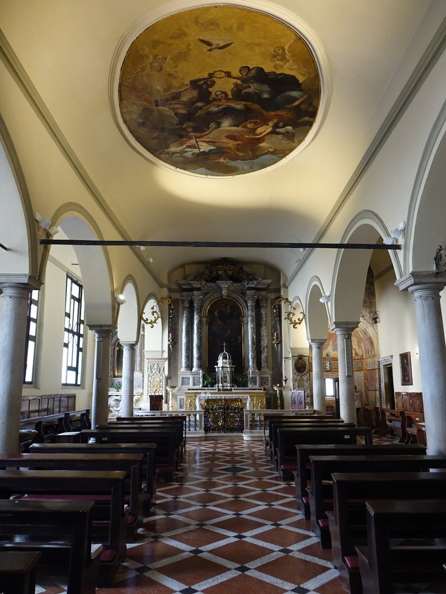 Treviso, barocker Innenraum der Pfarrkirche St. Vito und St. Lucia (18.09.2019)