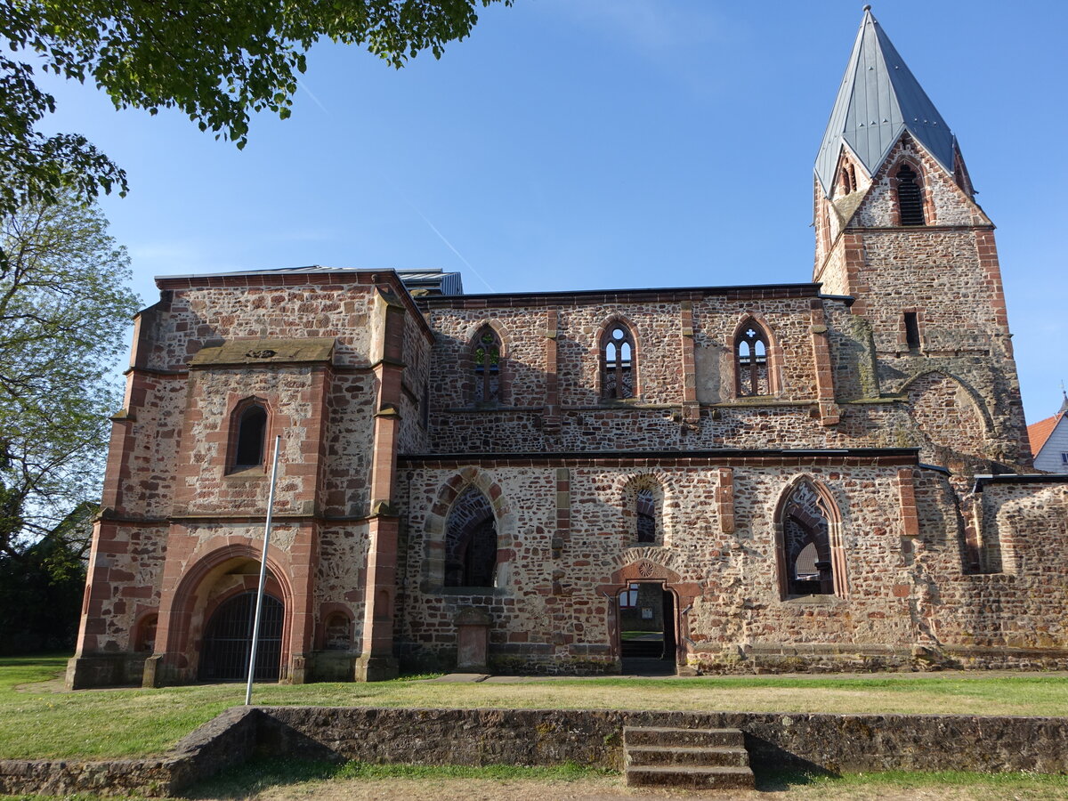Treysa, Totenkirche St. Martin, erbaut im 12. Jahrhundert (15.05.2022)