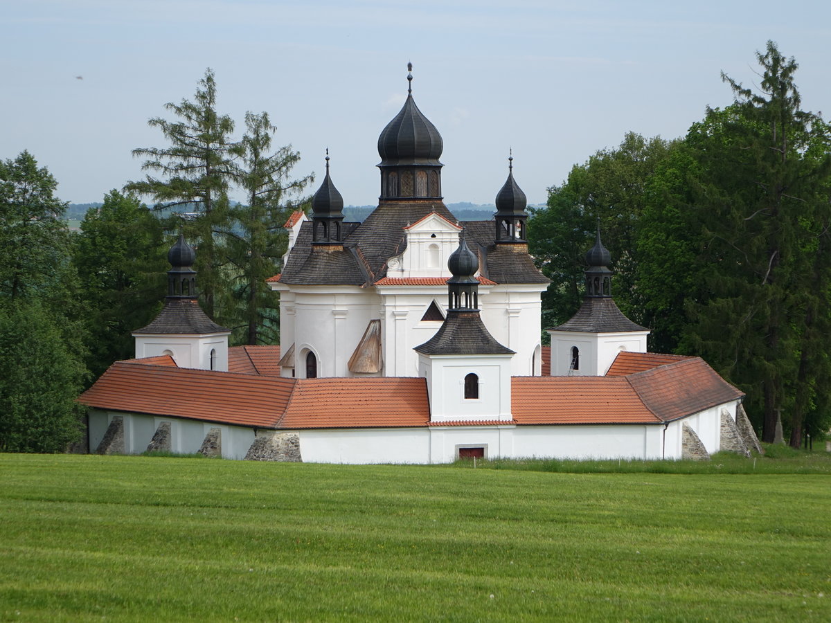 Trhov Sviny,  Wallfahrtskirche zur Hl. Dreifaltigkeit, erbaut Anfang des 18. Jahrhundert (27.05.2019)