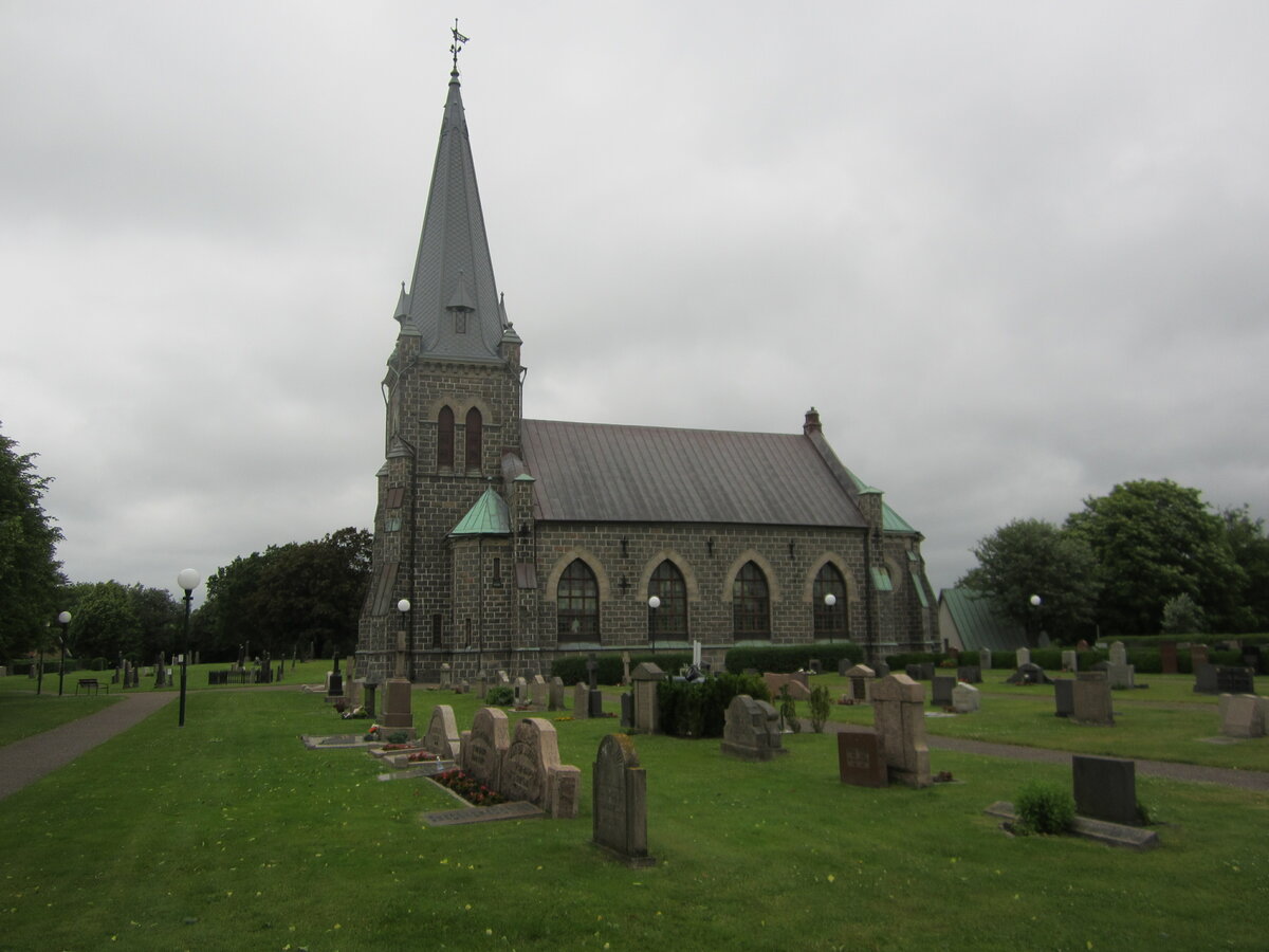 Trnninge, neugotische evangelische Kirche, erbaut von 1893 bis 1894 durch den Archtekten Sven Gratz (22.06.2013)