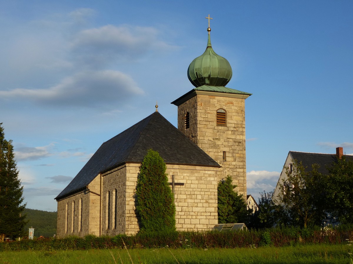 Trstau im Fichtelgebirge, die katholische Marienkirche, Aug.2014